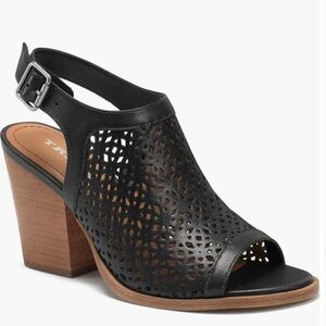 Trask Parker Slingback Sandal cutout pump high heals black